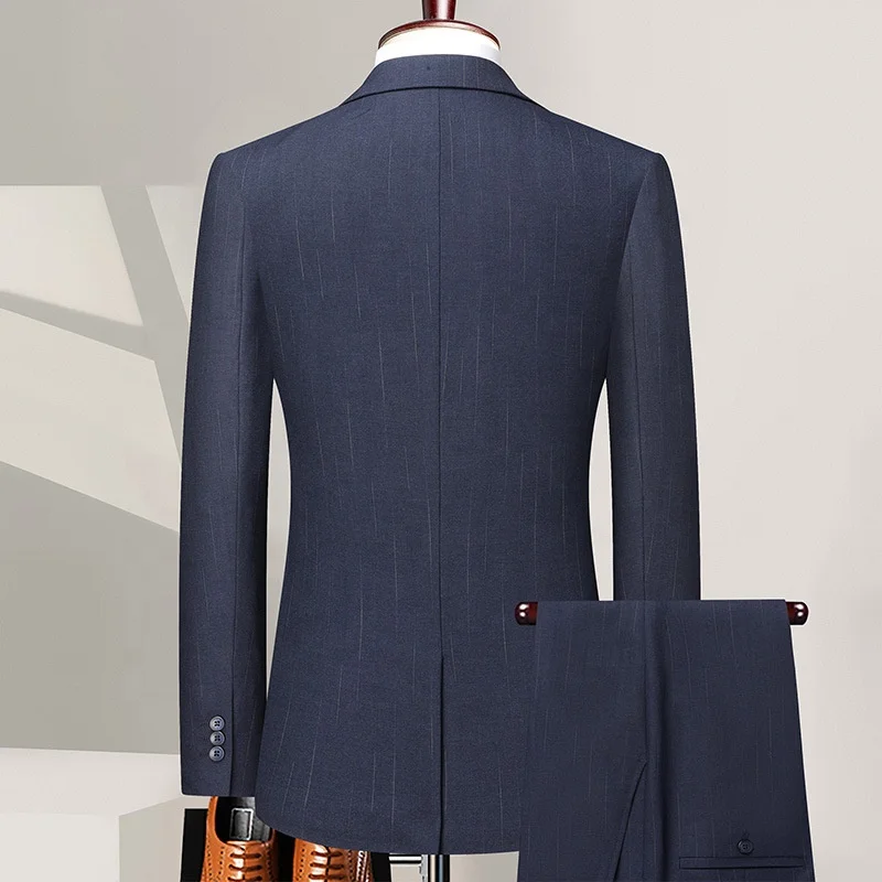 New Arrival Navy Blue Formal Men Suit Set For Spring Summer Wear Business Men Suits