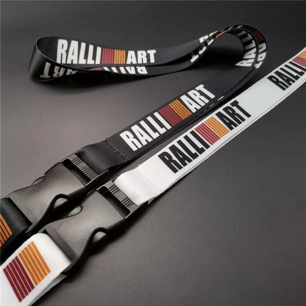 JDM Racing Style ID Card Mobile Cell Phone Holder Neck Lanyard Strap Key Ring Key Holder Quick Release FOR RALLIART Mitsubishi