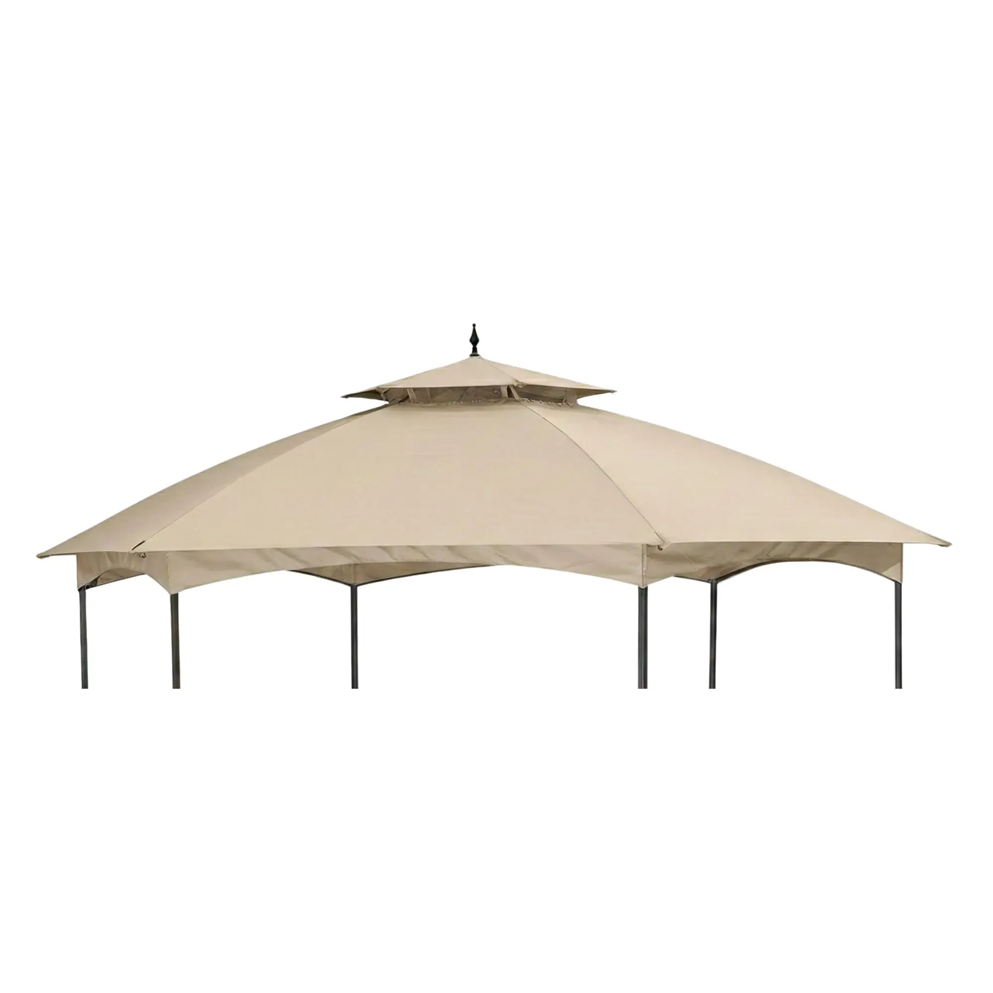 Durable 350 Replacement Canopy Top Compatible with Madison Hexagon 11.4’ x 13.2’ Gazebo Model D-GZ076PST-D - Beige