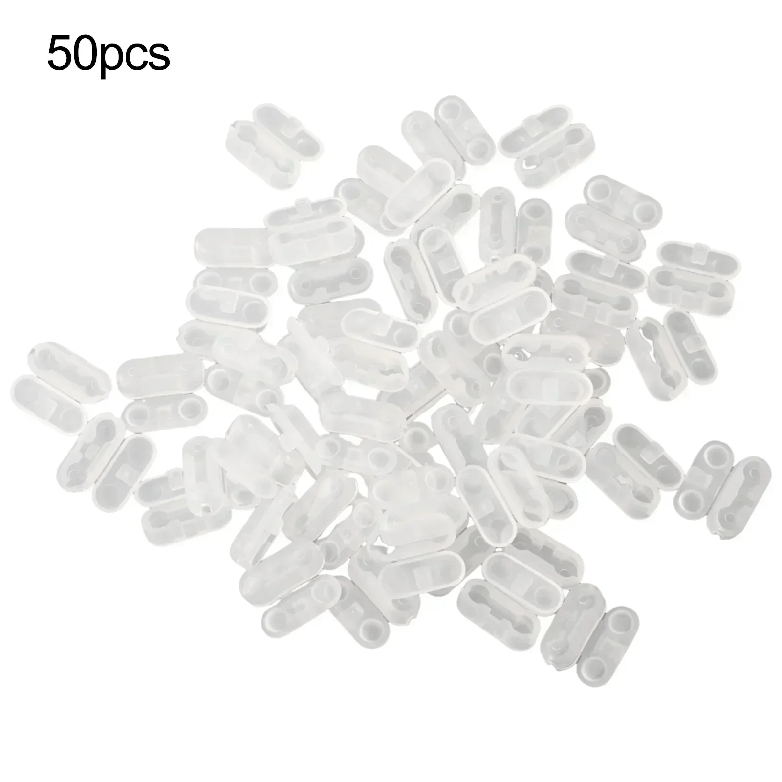 10/30/50 Pcs Roller Blind Pull Cord Connector Clips Plastic Curtain Chain Connector For Roman Vertical Curtain Beaded Chain Cord