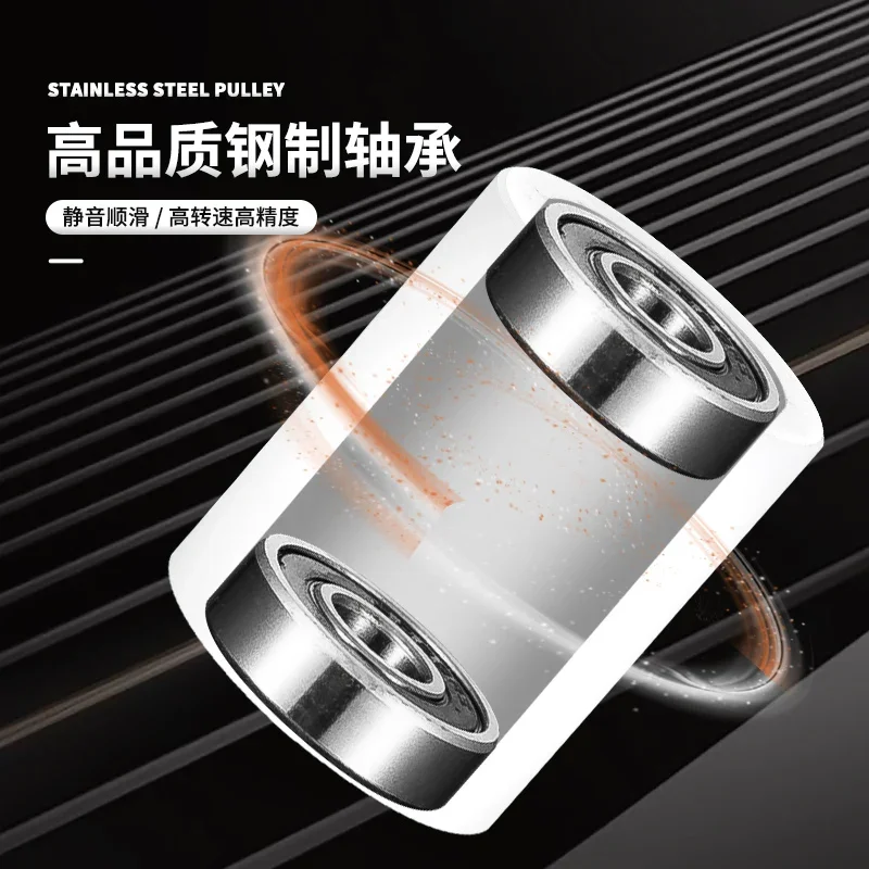 1pc PA66 nylon bearing pulley inner hole 10 15 wire clamp wheel positioning wheel round rod tough rod solid cylinder flat roller
