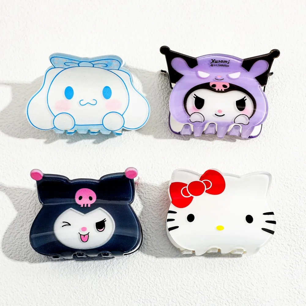 

1PC/4PCS Sanrio's cute cartoon characters Hello Kitty, Kuromi, Cinnamoroll, multi-functional hair accessories and hair claws