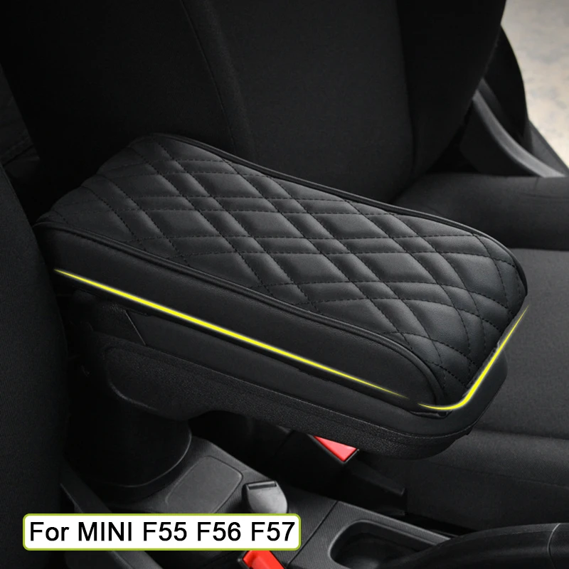 

For MINI Cooper F55 F56 F57 Car Center Console Box Pad Protector Armrest Pad Cover Leather Auto Decoration Styling Arm Rest