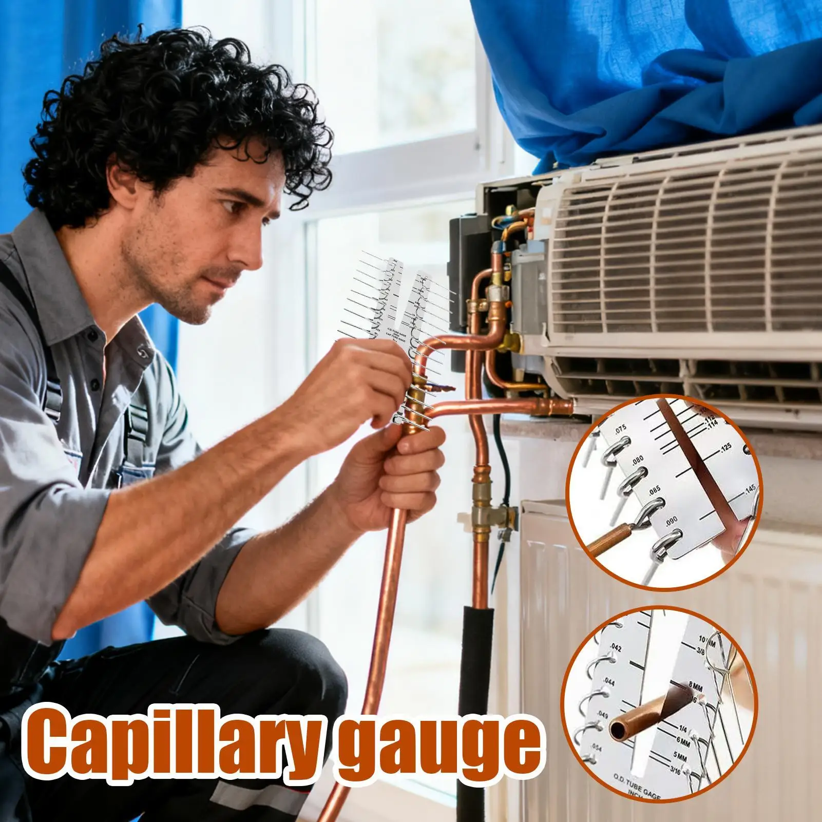 

Dual Marked Capillary Tube Gauge Metric & Imperial Stainless Steel Tool for HVAC, Hydraulic Pneumatic Systems & Process Control