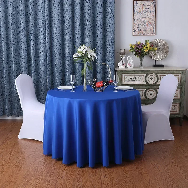 Wedding Table Cover Cloth Round Decoration Banquet Hotel Show Birthday Party Plain Polyester Colour Durable For Use