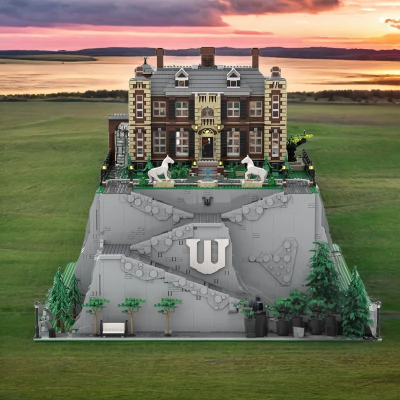 17975pcs MOC Batcave & Wayne Manor - & Modular Expansion Modular Buildings Model Building Blocks Toy Assemble Brick Education