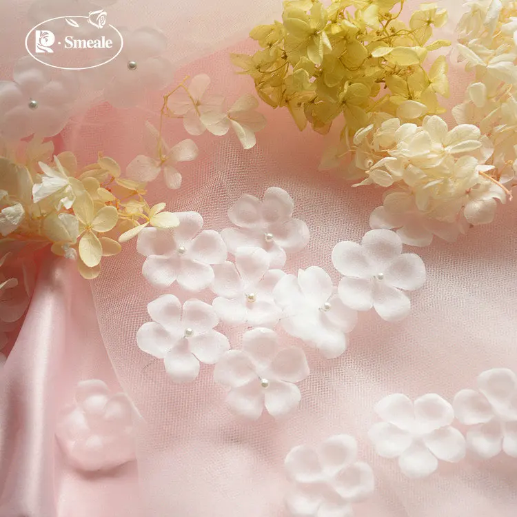 Handmade Organza Pétalas para DIY, 3D Flor, Peças Decorativas, Vestido de Noiva, Acessórios Véu, RS4176, 100 PCs/Pack, 3,6 centímetros