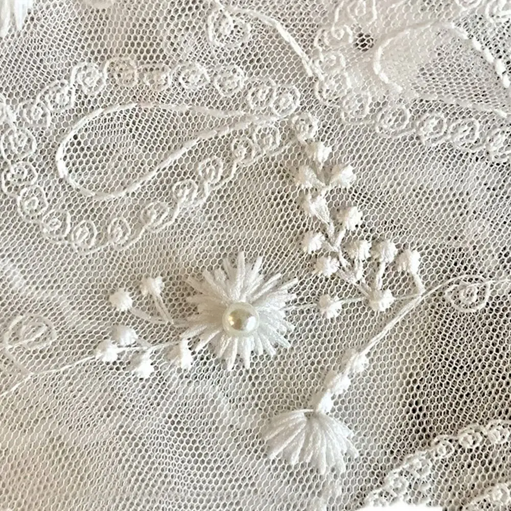 الشريط الدانتيل والتطريز وشاح الرجعية رقيقة الأوشحة الطويلة إكسسوارات الشعر خلع الملابس الديكور زهرة وشاح قبعة الشمس تقليم الديكور