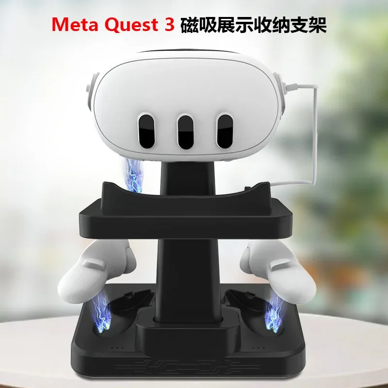 

Display Stand for Meta Quest 3 Charging Station Controller VR Display Stand Holder Rack With LED Indicator AR Glasses Hanger New