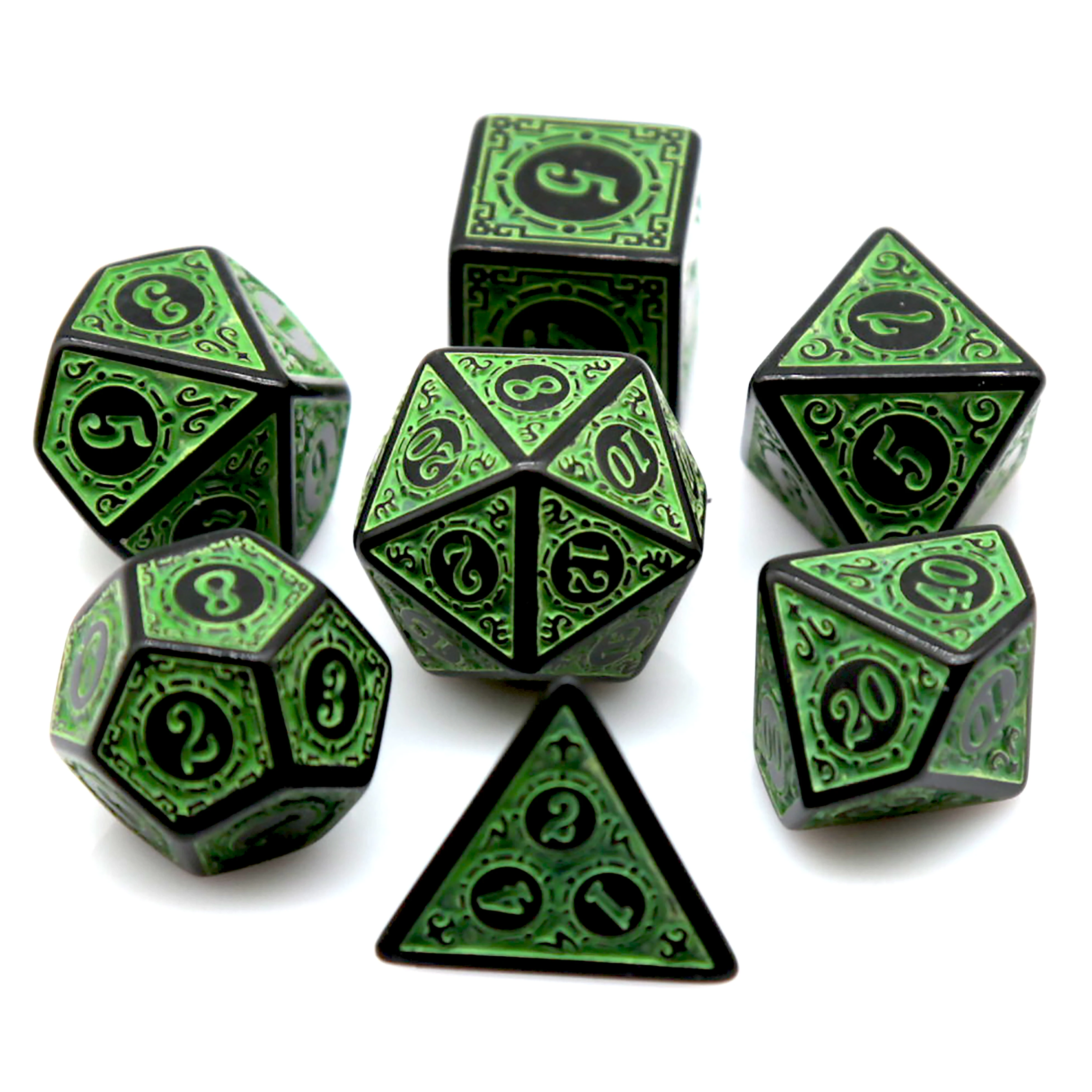 7Pcs/set Multi-color Window Dice Set DnD RPG Games for Dungeons and Dragons Games Entertainment Kids Toys Home Games Accessory view 2