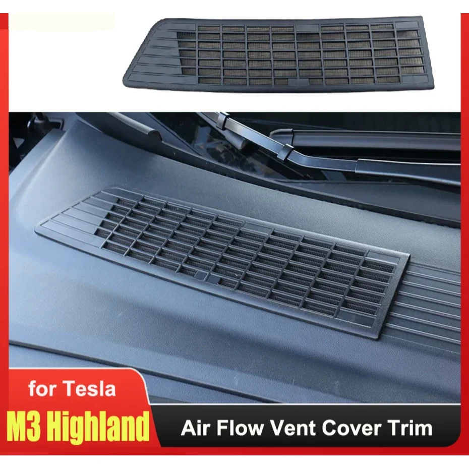 For Tesla New Model 3 Highland 2024 2025 Air Flow Vent Cover Inlet Trim Anti-Blocking Prevention Intake Anti-insect Accessories