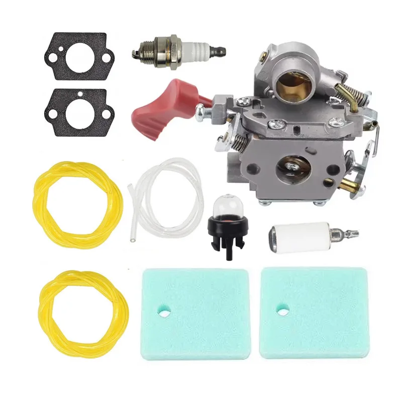 Carburetor for Poulan PP033 PP133 PP333 PP338PT Trimmer Models and BC233B BC433B Lawn Mower Engine Fuel Circuits