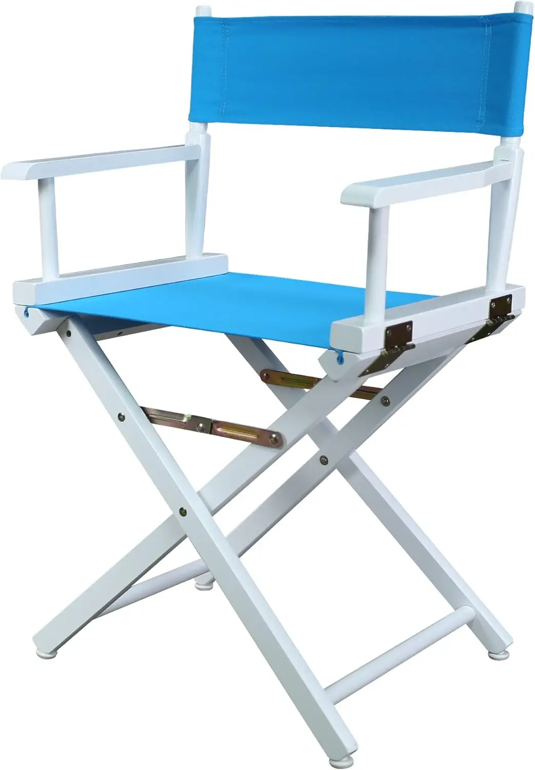 

200-01/021-27 Director Chair 18"" - Classic Height Whiteframe/Turquoise Canvas