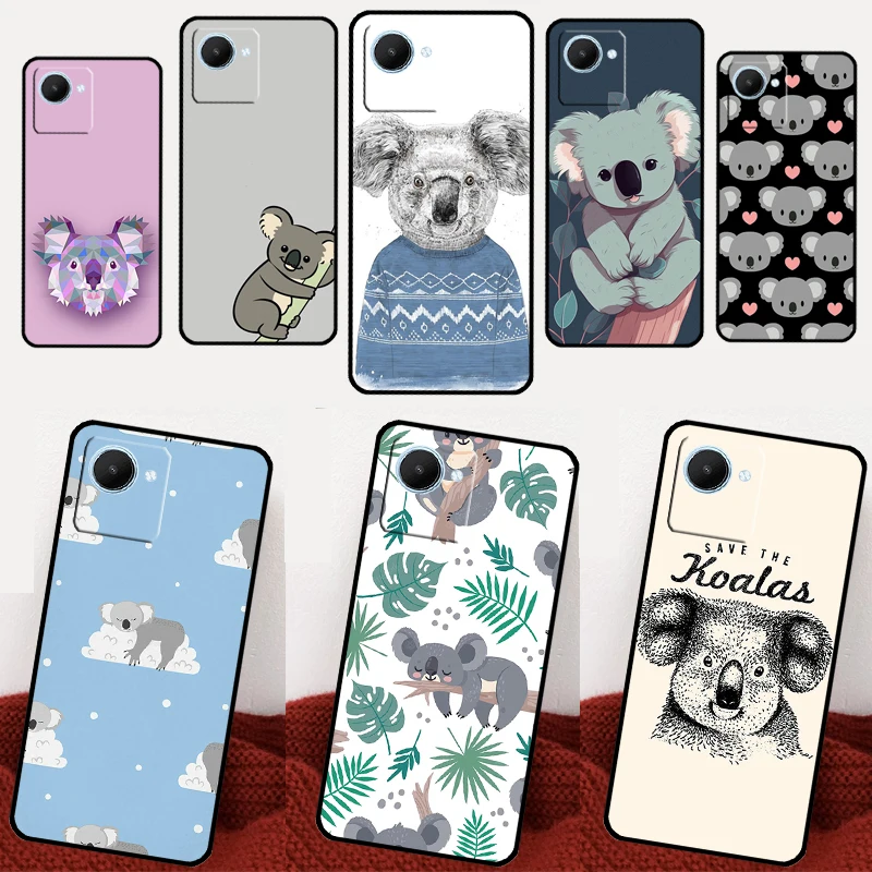 Cute Australia Koala Art For Realme C35 C31 C33 C55 C30 C25s C21Y C15 C11 8 9 10 11 Pro Plus GT Neo 3 2T 3T 5 Case