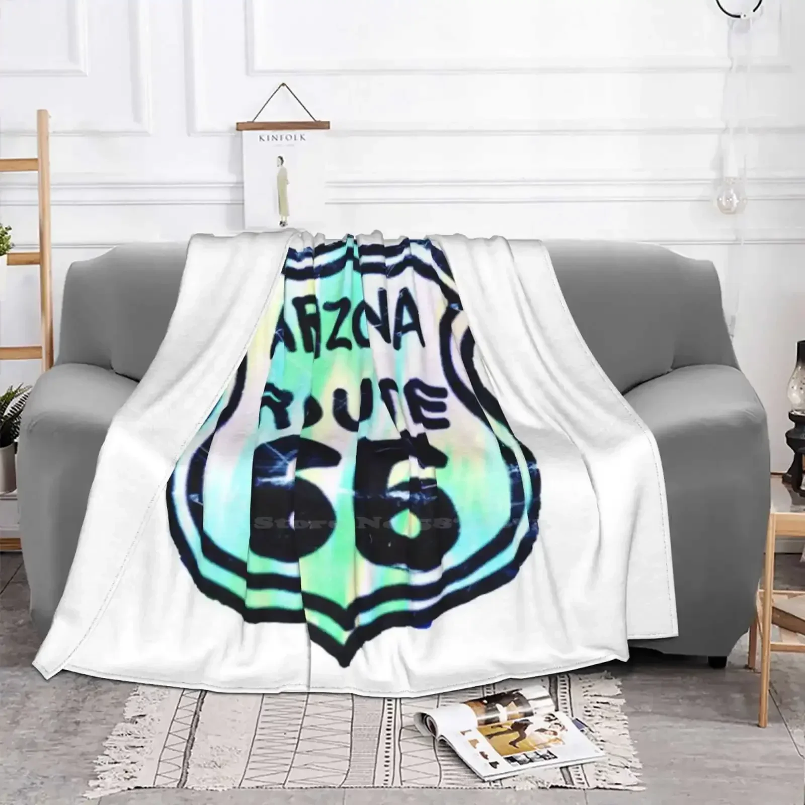 Route 66 Arizona All Sizes Soft Cover Blanket Home Decor Bedding Road 66 Usa Arizona Automobile Because Cars American Muscle Car