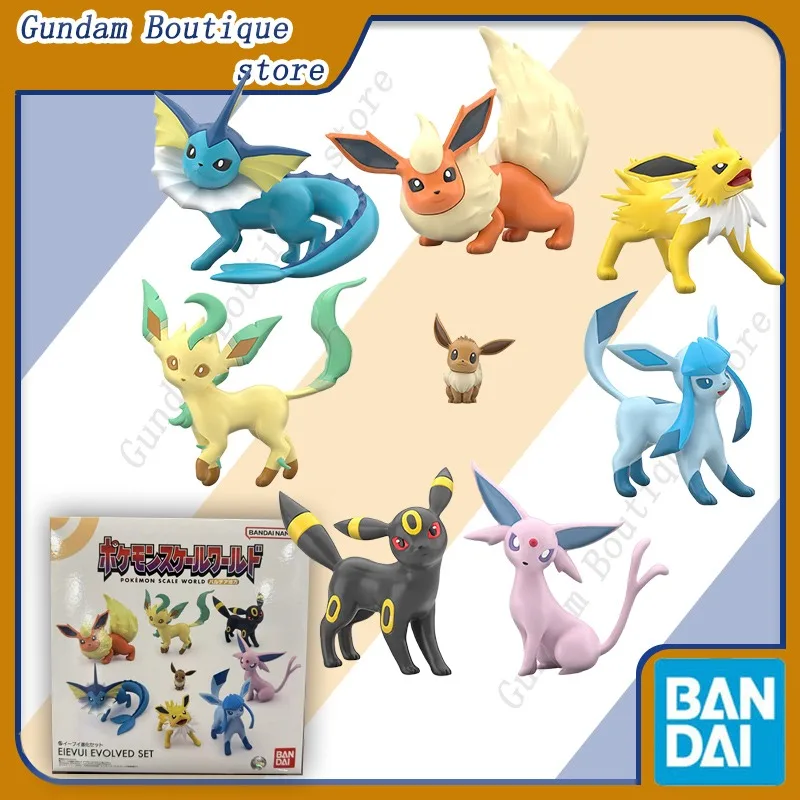 Bandai Genuine Shokugan POKEMON SCALE WORLD Paldea Region Eevee EIEVUI EVOLVED SET Anime Action Figure Model Toys Gift Children