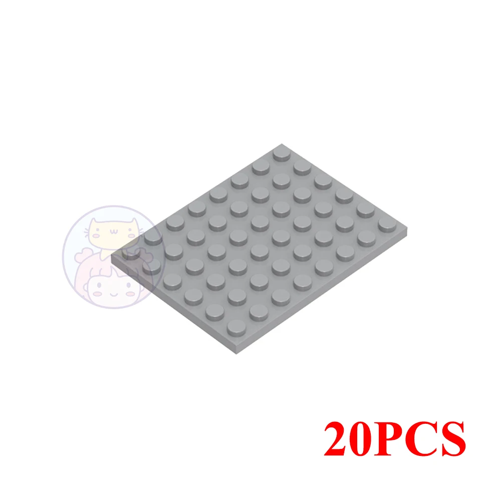 Plaque de Base classique MOC à 6x8 points, 10 pièces, blocs de construction de figurines de ville, pièces en briques compatibles avec 3036 jouets pour enfants, cadeau