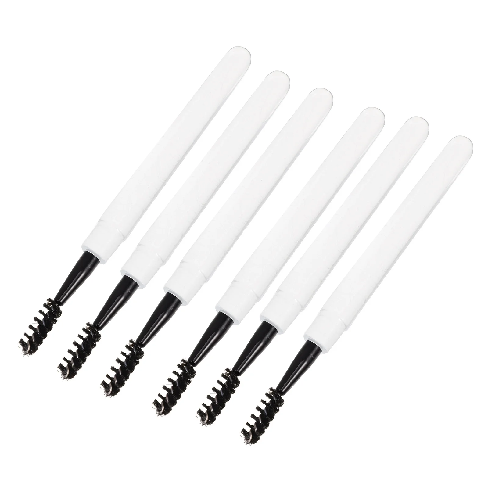 6Pcs Eyelash Eyebrow Brush Mascara Wands Ergonomic Design Portable Safe for Women Girls Eyelash Brush Mascara Applicator