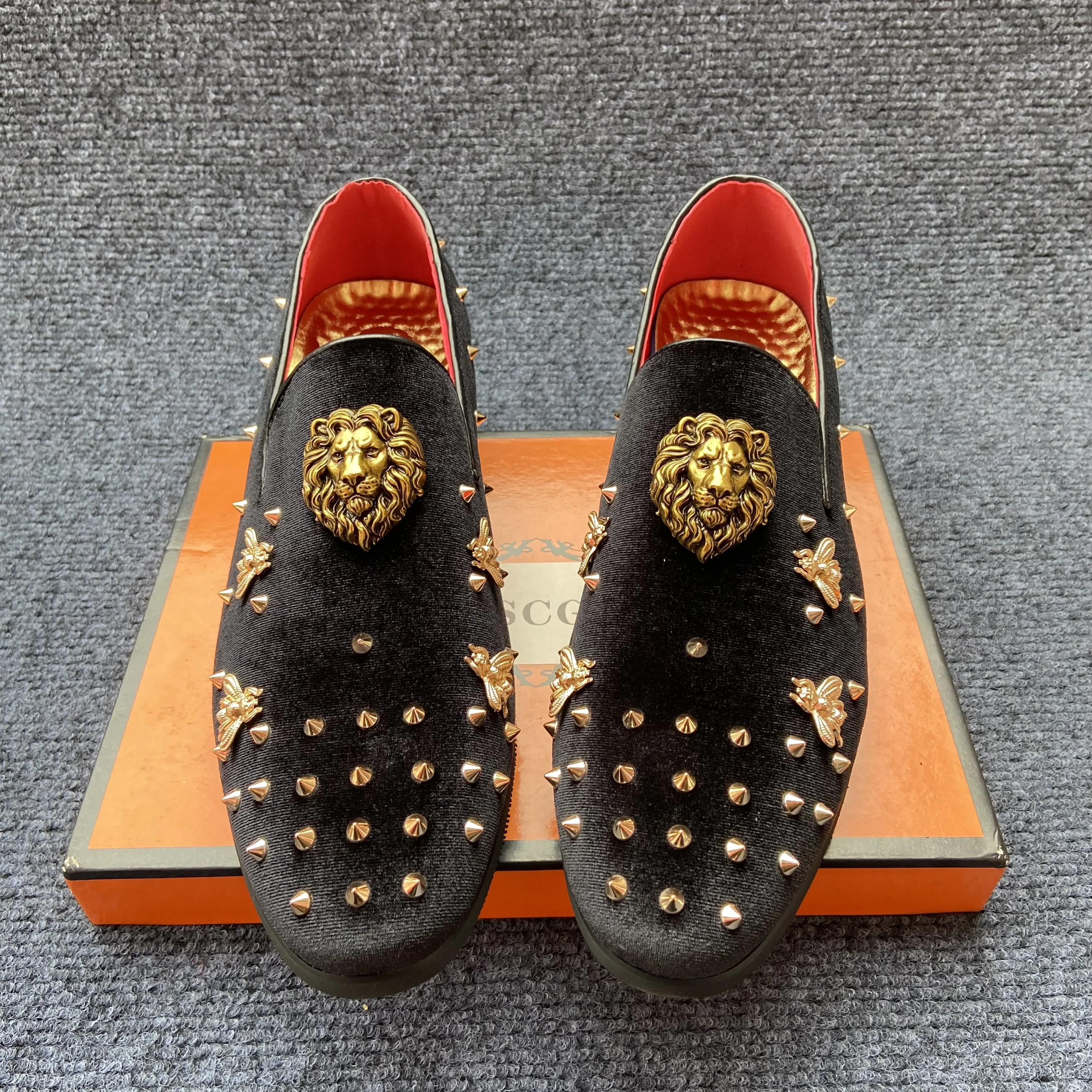 

Lion Head brand shoes original formal loafers shoes for man party tuxedo suit men dress shoes luxury designer sapatos masculinos