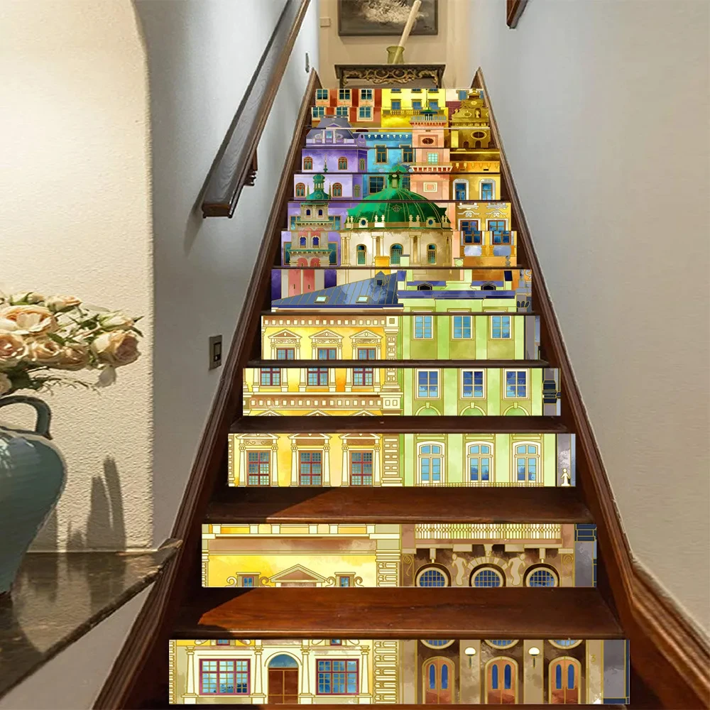 Cartoon Staircase Stickers The Underwater World Strips Stair Murals Decal PVC Self-adhesive Stairs Risers Sticker Home Decor