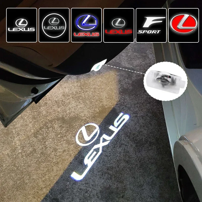 

Car Sticker 2PCS LED Car Door Projector Welcome Lamp Ghost Shadow Light Accessorie For Lexus GS IS LS500h ES260 ES300h RX350h NX