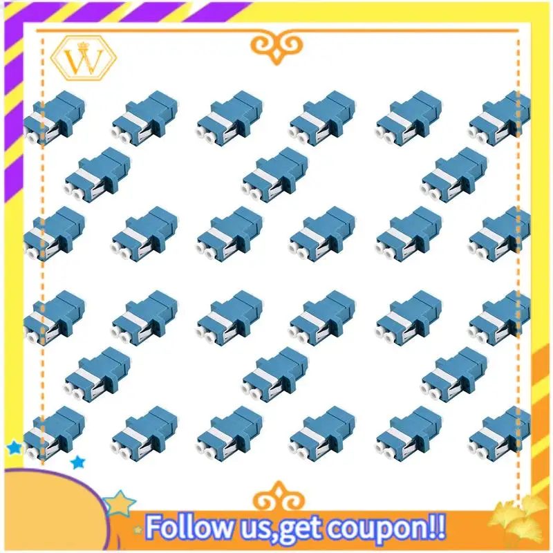 Nieuwste LC glasvezeladapter - LC naar LC duplex singlemode koppeling - 30-pack - blauw