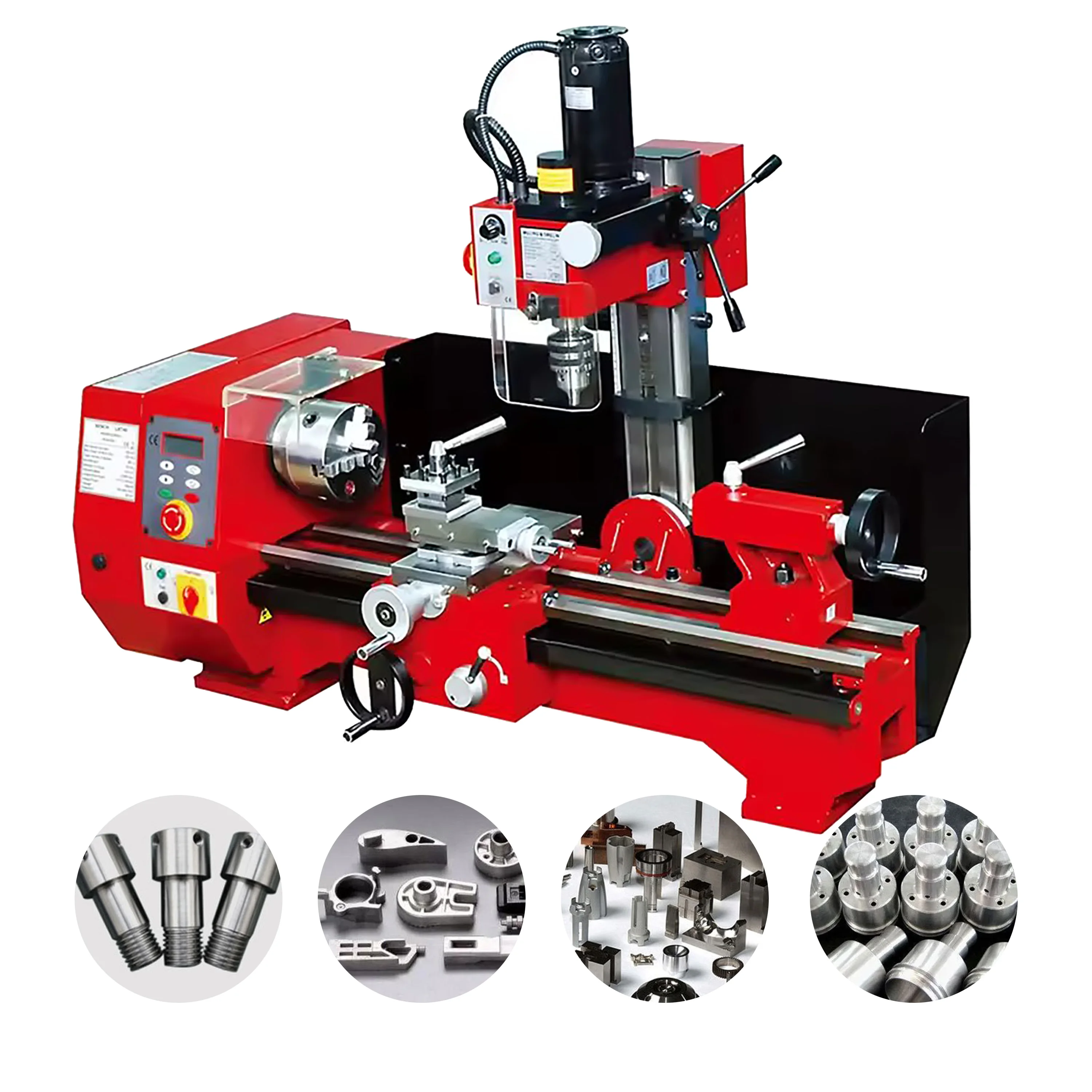 Small Precision Multifunctional Light Duty Normal  Electric  Mini Manual Bench Top Metal Lathe Machine