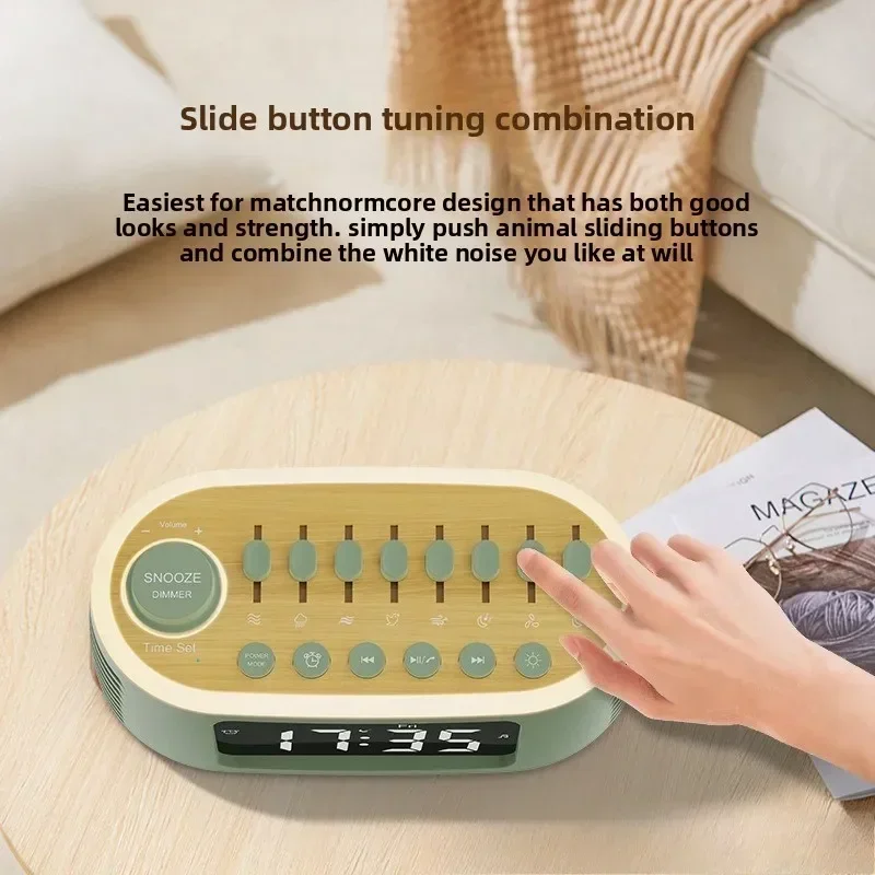 Bluetooth mini speaker bedside home desktop wireless clock white noise alarm clock multi-function