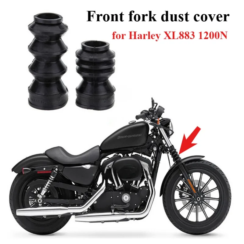 Protector de Horquilla Delantera de Goma para Motocicleta de 39 mm para Harley Davidson Dyna / Iron 883 XL883 Sportster 883 1200, Accesorios para Amortiguador