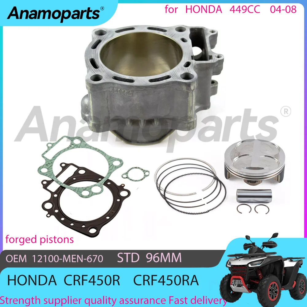 STD 96MM cylinder motocyklowy kucie uszczelka tłoka zestaw do remontu dla 04-08 Honda CRF450R CR 450 RA 449CC 12100-MEN-671