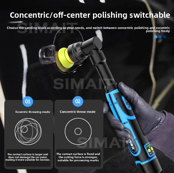 AC 220V Handheld Electric Detail Polishing Machine Portable Waxing and Grinding Machine Car Paint Repair Tools 2000-5000RPM