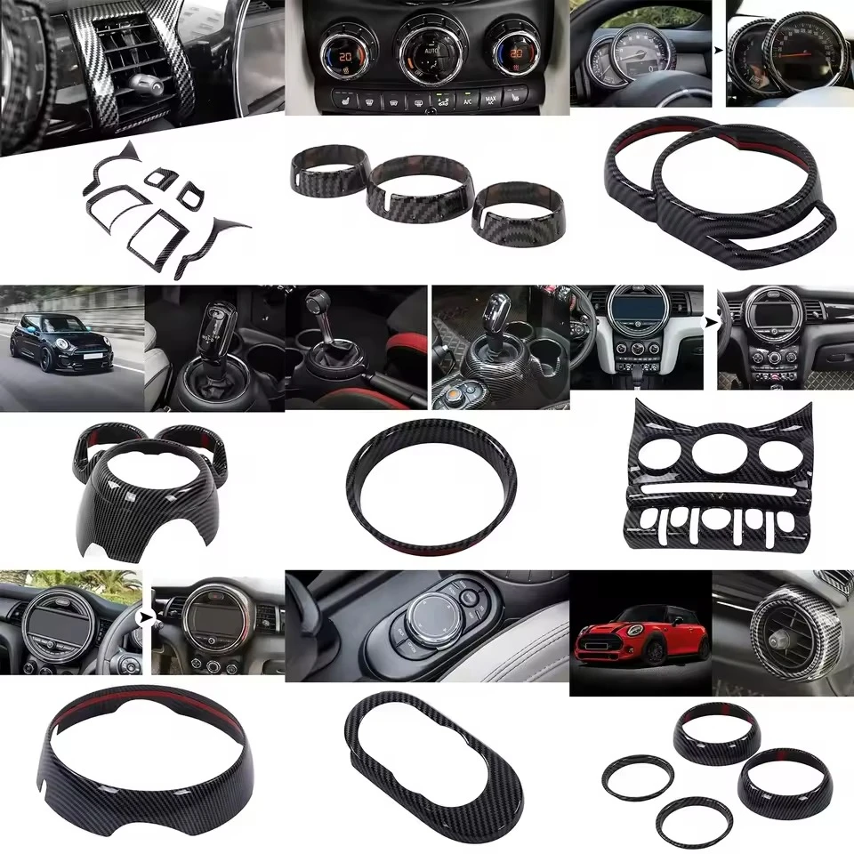 

For Mini Cooper F55 F56 F57 Car Interior Sticker A/C Air Outlet Knob Gear Shift Dashboard Center Console Panel Decorative Trims