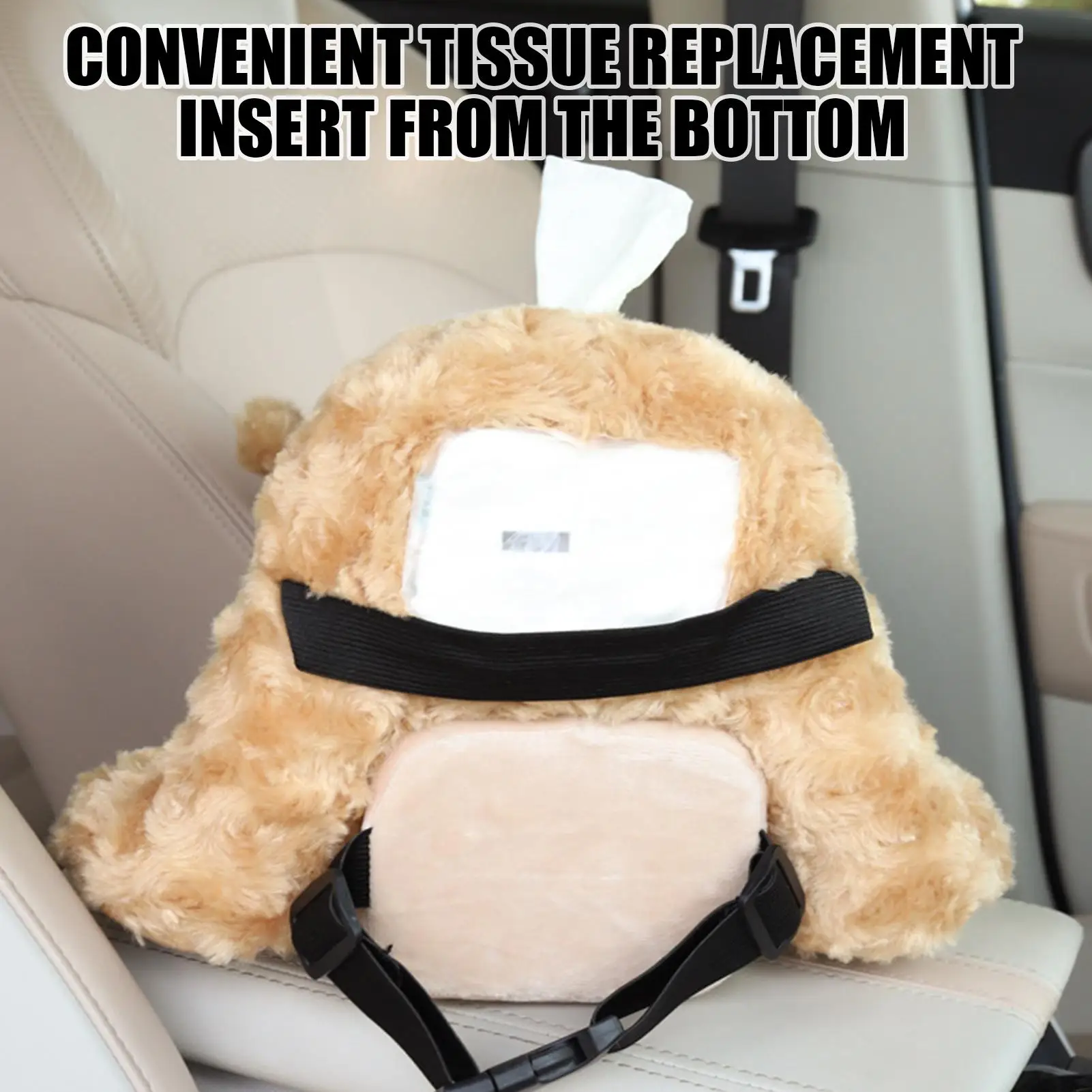 

Автомобильный мусорный бак 2-в-1, плюшевый органайзер для хранения с медведем, автомобильный мусорный бак, автомобильный диспенсер для салфеток для грузовика, внедорожника, седана, автомобиля, дороги