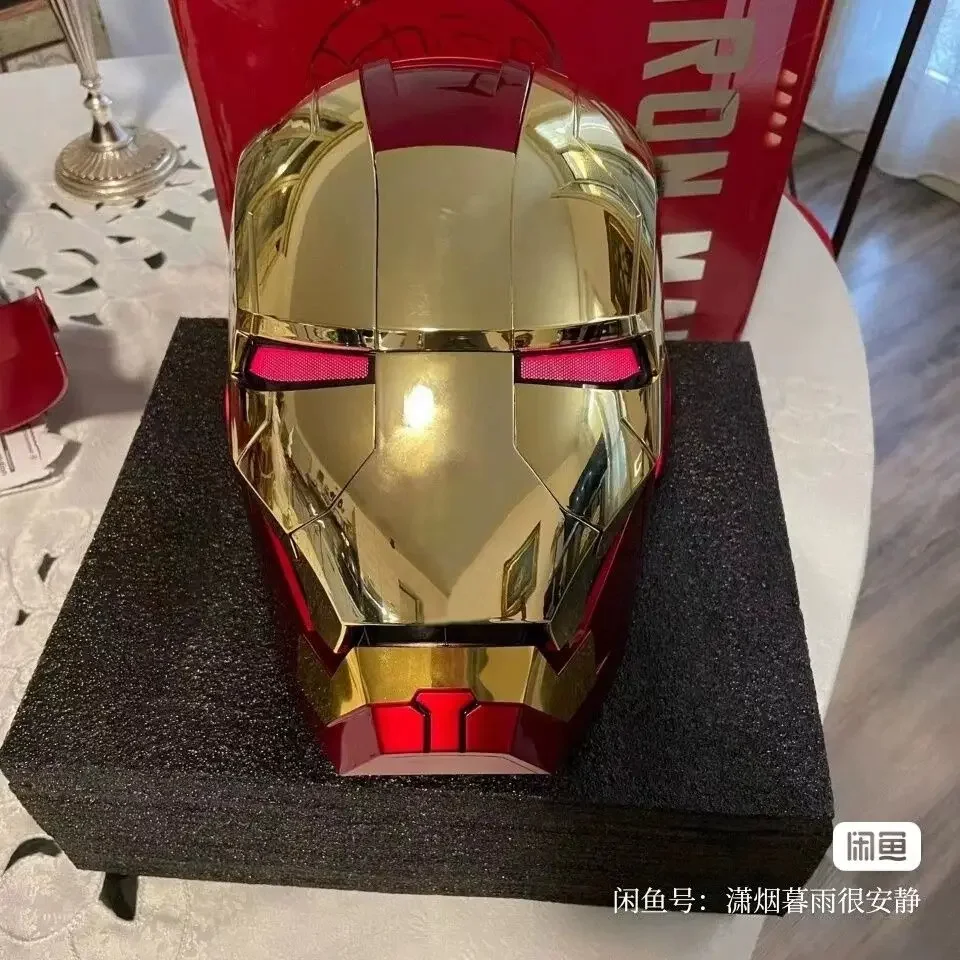 Marvel Iron Man Autoking 1:1 Mk5 Helmet Remote And Voice Control Ironman Automatic Helmet Mask With Led Light Figure Boys