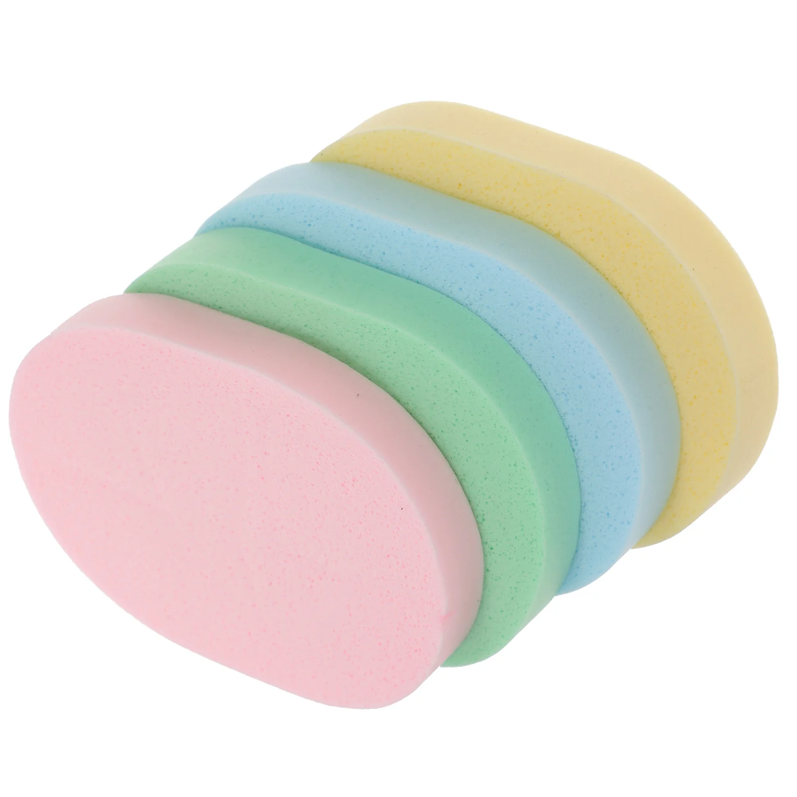 4 Pcs Facial Cleanser Sponge Sponges for Washing Face Makeup Compressed Car Cleaning Oval Women Pva Portable Scrubber Man