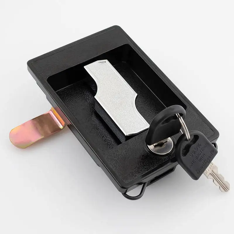 

Factory Zinc Alloy Knob Switchboard Cabinet Electric Quarter Turn Flush Handle Panel Door Tongue Lock Latch Anti-Theft with Key