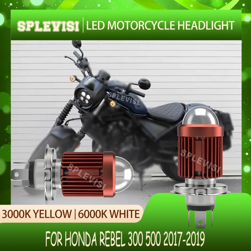 

40W/Bulb H4 9003 LED Headlight Power - 3070 Chip Efficiency 3000K Yellow 6000K White For Honda Rebel 300 500 2017 2018 2019