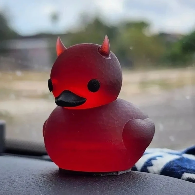 Halloween Resin Duck Sculpture Figurines, Devil Theme Desktop Car Dashboard Office Desk Decoration Figurine Collectible