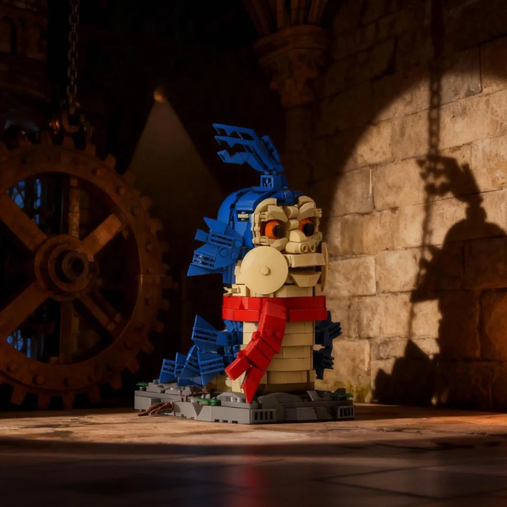 MOC labyrinthe 1986 le ver blocs de construction modèle film d'horreur le ver visage humain monstre briques assemblage jouets enfants bricolage cadeaux