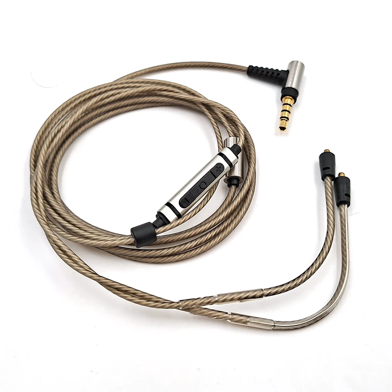 For SE215 SE535 SE846 SONY N1AP N3AP MMCX Earphone Replaceable 3.5mm High Purity Silver Plated Cable