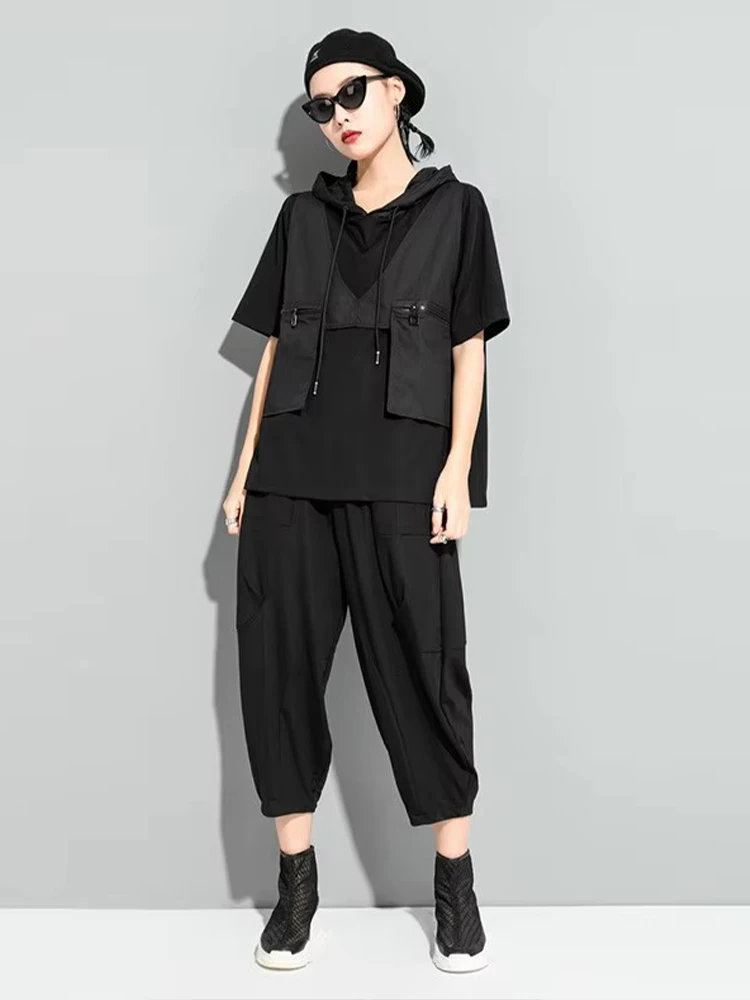 Amax luluE 2022 New European Fashion Style Summer Ladies Punk Tee Shirts Womens Casual Cotton Tshirts Female Luxury Hooded Tops