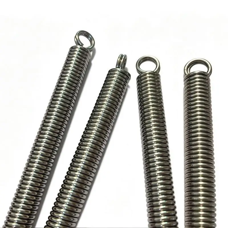 304 Stainless Steel Extension Spring Double Loop Hook Eye 2.5mm Wire Diameter 50-1000mm Length Custom Heavy Duty Tension Spring