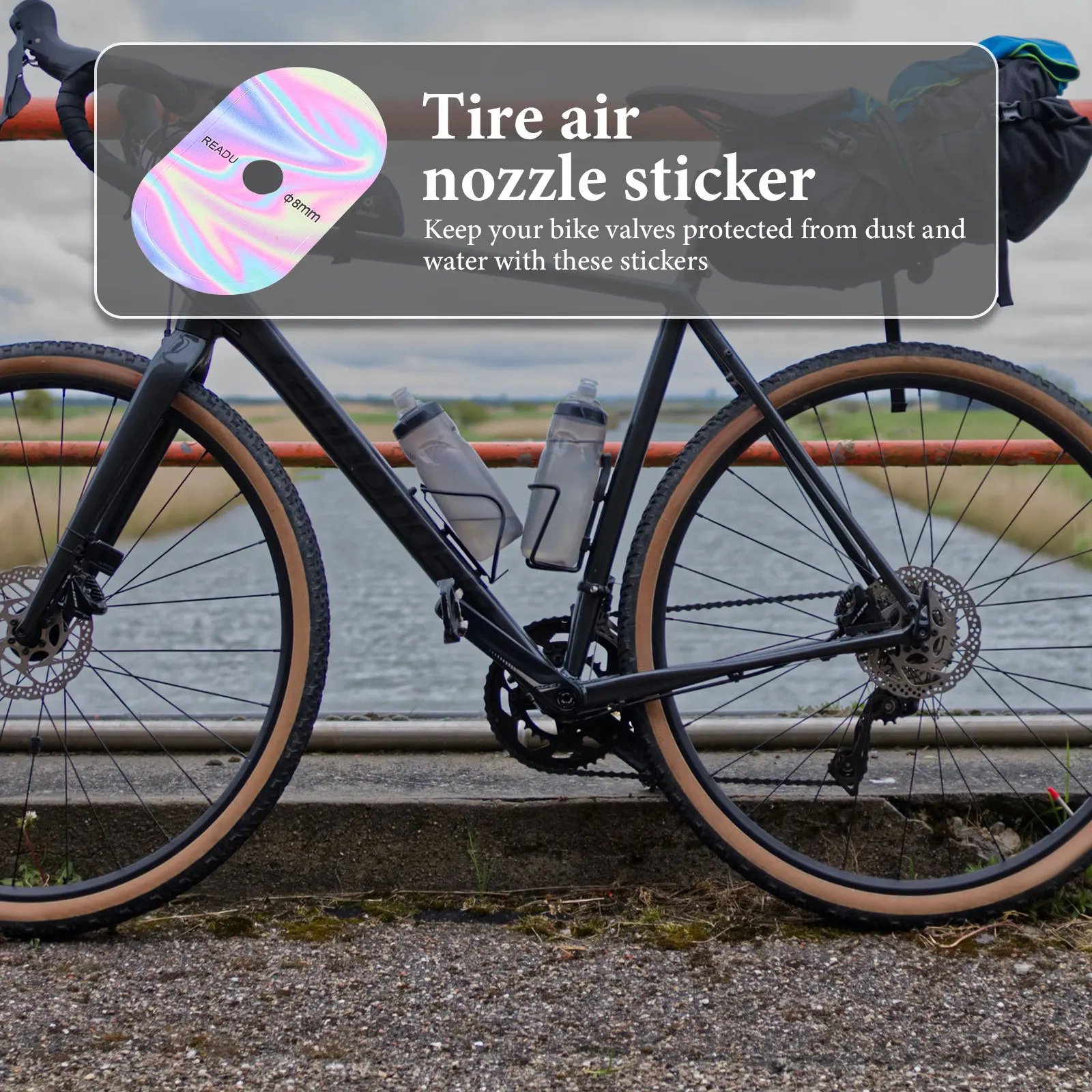 

Bike Air Nozzle Sticker 3 Sheets Dustproof Waterproof Valve Protector For Mountain Bike Tube Rim Repair Accessory Cycling