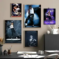 Singers Michael Jackson Whitepaper Poster Fancy Wall Sticker for Living Room Bar Decoration Decor Art Wall Stickers