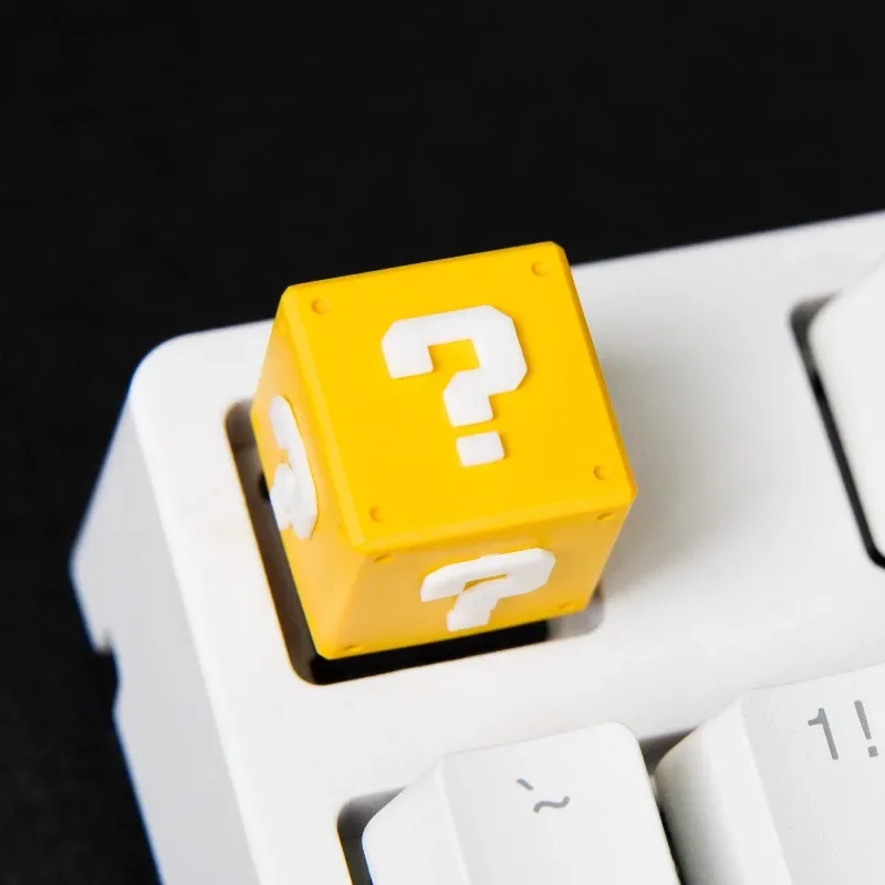 MINISO 1Pc 3D Punto interrogativo Keycap Personalità personalizzata Tastiera meccanica fai da te Singolo keycap giallo