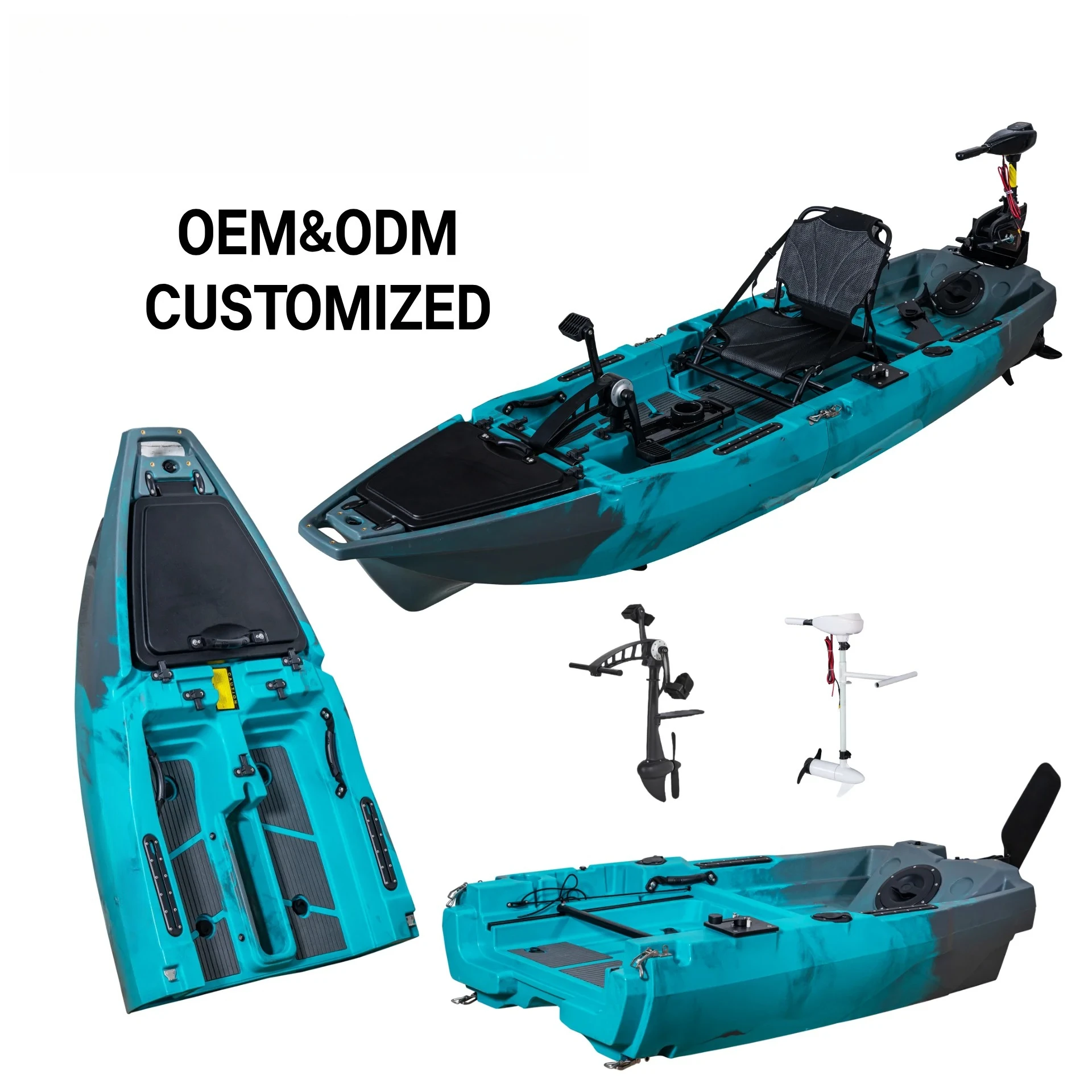 

Моторизованный каяк, каяк для рыбалки в педале, модульный каяк, легкий стабильный и портативный, идеальный компактный дизайн для путешествий