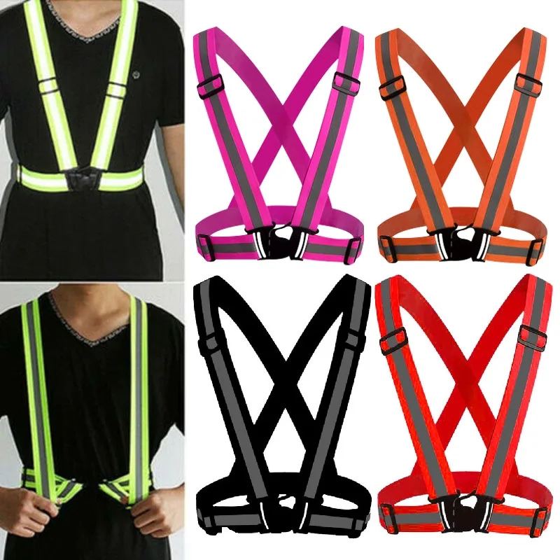 Breathable Reflective Safety Jacket Traffic Night Work Security Running Cycling Safety Reflective Vest High Visibility