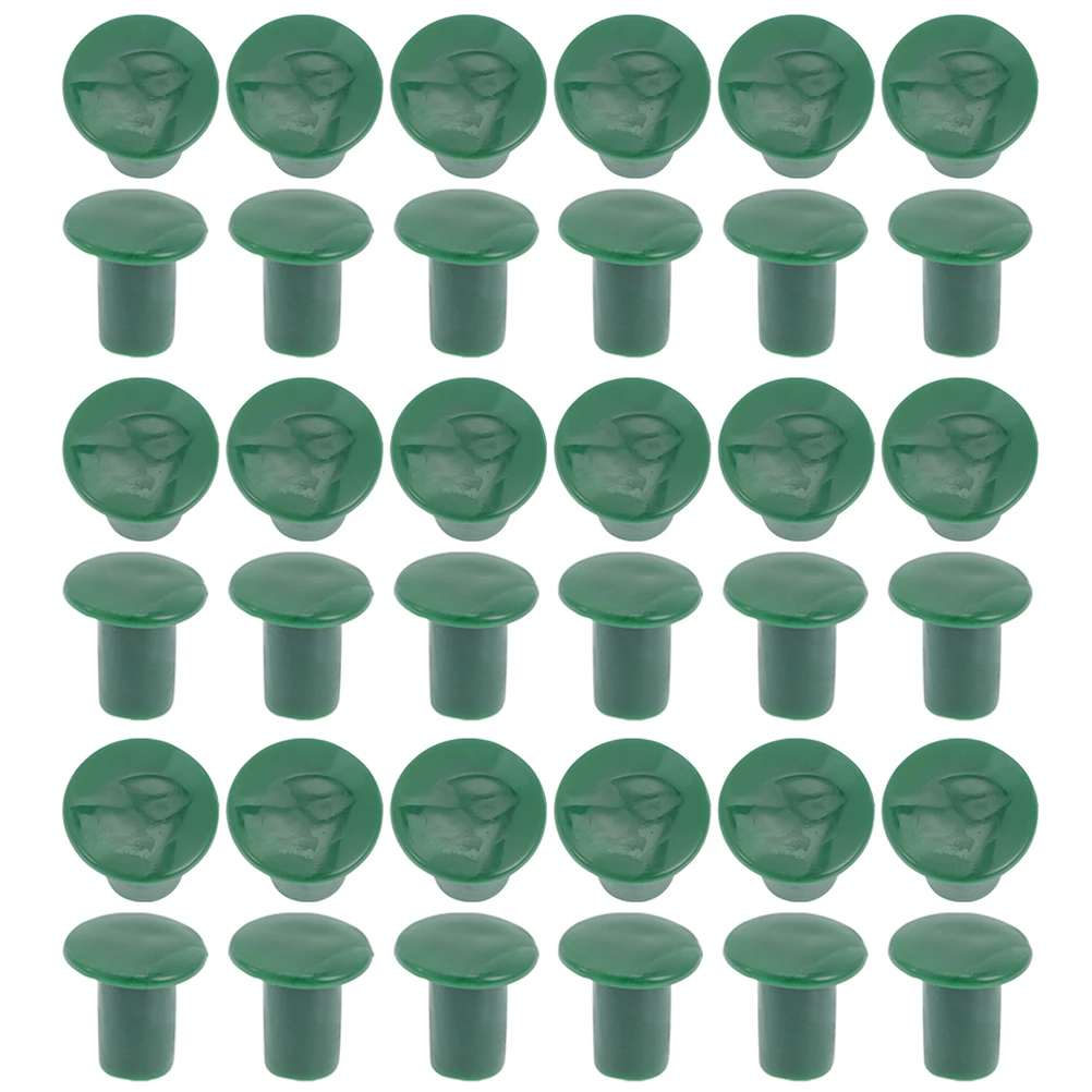 

48 Pcs Bamboo Cane Topper Safety Farm Plant Support Stick Rattan Hat Plastic Cap Vine Protector Corner Cover