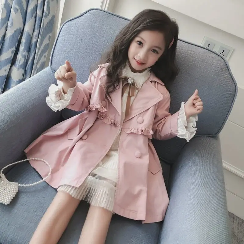 

Spring Autumn Children's Clothing Jacket Windbreaker For Girls Raincoat Outerwear Coat Baby Children Outwear Child Female Trench