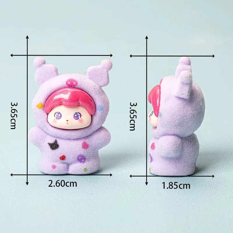 อะนิเมะยอดนิยม Sanrio Miniature เครื่องประดับรูปน่ารักเรซิ่นทําด้วยมือ DIY พวงกุญแจสนุกเดสก์ท็อปตกแต่งคอนโซลกลางรถ Charms